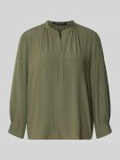 Luisa Cerano Blusenshirt mit V-Ausschnitt in Khaki, Größe 34