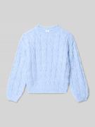 s.Oliver RED LABEL Loose Fit Strickpullover mit Zopfmuster in Bleu, Gr...