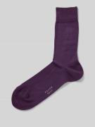 Falke Socken mit Label-Print in Pflaume, Größe 39-42