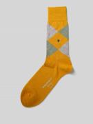 Burlington Socken mit Label-Details in Gelb, Größe 40-46