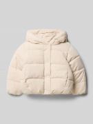 Mango Steppjacke mit Kapuze in Ecru, Größe 116