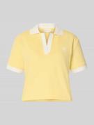 LeGer by Lena Gercke Poloshirt mit V-Ausschnitt in Hellgelb, Größe 34