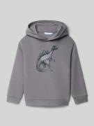 Mayoral Regular Fit Hoodie mit Motiv-Print in Mittelgrau, Größe 116