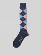 Burlington Kniestrümpfe mit Argyle-Print Modell 'Marylbone' in Blau, G...