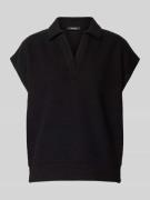 OPUS Strickshirt mit V-Ausschnitt Modell 'Goste' in Black, Größe 38