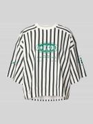 Karo Kauer Oversized T-Shirt mit Motiv-Prints in Weiss, Größe L