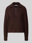 Mango Strickpullover aus Viskose-Mix mit Troyer-Kragen Modell 'RIZON' ...