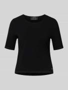 Marc Cain Strickshirt aus Viskose-Mix mit Rundhalsausschnitt in Black,...
