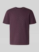 JOOP! Collection T-Shirt mit geripptem Rundhalsausschnitt in Lila, Grö...