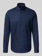 Tommy Hilfiger Tailored Slim Fit Businesshemd aus Baumwoll-Mix in Bleu...