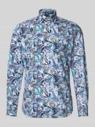OLYMP Level Five Slim Fit Business-Hemd mit Kentkragen im Allover-Look...