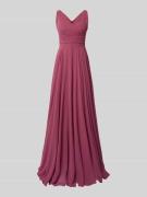 TROYDEN COLLECTION Abendkleid mit V-Ausschnitt in Mauve, Größe 46