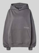 Karo Kauer Oversized Hoodie mit Label-Print in Anthrazit, Größe L