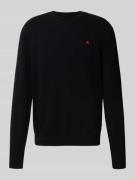 Replay Strickpullover aus Lanawoll-Mix mit Rundhalsausschnitt in Black...