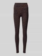 OH APRIL Leggings mit elastischem Bund Modell 'Jun' in Mittelbraun Mel...