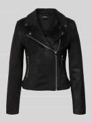 Vero Moda Jacke in Veloursleder-Optik Modell 'JOSE' in Black, Größe L