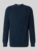 Drykorn Strickpullover mit Rundhalsausschnitt in Dunkelblau, Größe L
