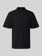 Jack & Jones Poloshirt mit kurzer Knopfleiste in Black, Größe L