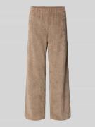 MAC Cropped Cordhose mit elastischem Bund Modell 'CHIARA' in Hellbraun...