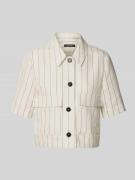 comma Regular Fit Blazeraus Viskose-Mix mit Leinen-Anteil in Weiss, Gr...