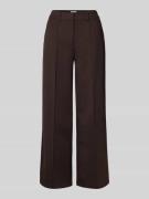 ICHI Wide Leg Stoffhose mit fixierten Bügelfalten Modell 'KATE' in Dun...