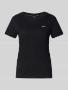 BOSS Orange Regular Fit T-Shirt aus reiner Baumwolle in Black, Größe L