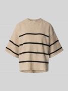ICHI Strickpullover mit 1/2-Arm Modell 'DASILA' in Beige, Größe L