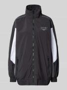 Karo Kauer Trainingsjacke mit Label-Print in Black, Größe XL