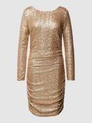 Paradi Knielanges Kleid in Wickel-Optik in Gold, Größe 40