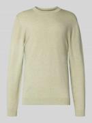 MCNEAL Strickpullover mit gerippten Abschlüssen in Schilf Melange, Grö...