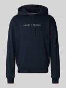 Tommy Hilfiger Regular Fit Hoodie aus Baumwoll-Mix in Marine, Größe L