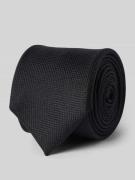 Blick Seidenkrawatte mit Logo-Stitching Modell 'Buster' in Black, Größ...