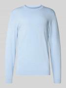 MCNEAL Strickpullover mit gerippten Abschlüssen in Hellblau Melange, G...