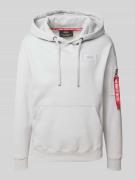 Alpha Industries Hoodie mit Kapuze in Hellgrau, Größe L