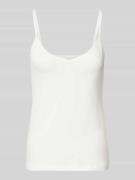 Sloggi Top mit abgerundetem V-Ausschnitt in Offwhite, Größe L