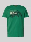 camel active T-Shirt mit Label-Print in Hellgruen, Größe L