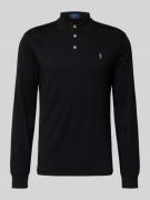 Polo Ralph Lauren Slim Fit Poloshirt in Logo-Stitching in Black, Größe...