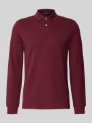 Polo Ralph Lauren Poloshirt mit Label-Stitching in Dunkelrot, Größe L