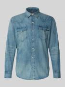 Polo Ralph Lauren Regular Fit Jeanshemd mit Kentkragen Modell 'Icon' i...