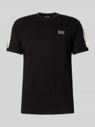EA7 Emporio Armani T-Shirt mit Label-Patch in Black, Größe L