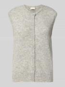 Milano Italy Strickweste mit Rundhalsausschnitt und Knopfleiste in Hel...