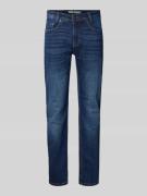 MAC Slim Fit Jeans im 5-Pocket-Design Modell 'Arne' in Dunkelblau, Grö...