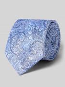 J.Ploenes Seidenkrawatte mit Logo-Patch (7 cm) in Blau, Größe 1