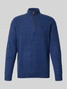 Polo Ralph Lauren Strickpullover aus Baumwoll-Kaschmir-Mix mit Stehkra...