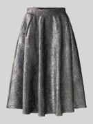 miss goodlife Midirock mit Strukturmuster und elastischem Bund in Anth...