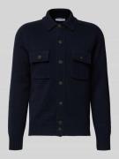 GRAN SASSO Strickjacke mit Kentkragen in Marine, Größe 48
