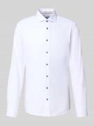 ETERNA Slim Fit Business-Hemd mit Knopfleiste in Weiss, Größe 38