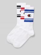 CHAMPION Socken mit Logo-Stitching Modell 'Crew' im 3er-Pack in Weiss,...