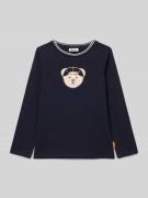 Steiff Regular Fit Longsleeve mit Logo-Stitching in Marine, Größe 104
