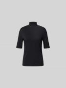 Juvia Slim Fit T-Shirt mit Rollkragen in Black, Größe L
